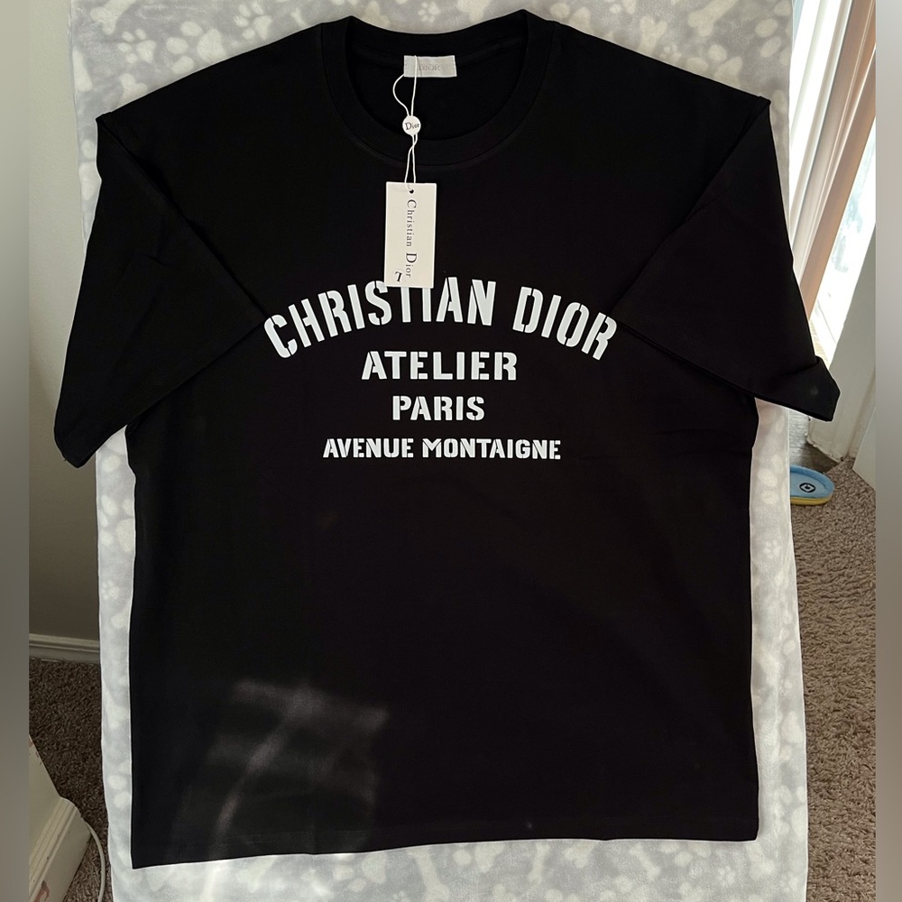 Dior Men’s Black Logo Graphic T-Shirt XL